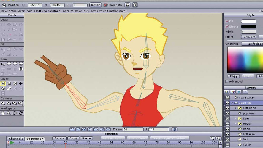 Animating a character