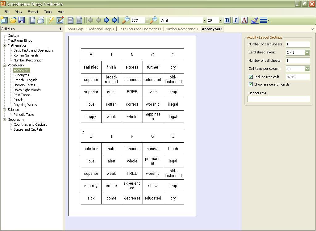 Antonyms