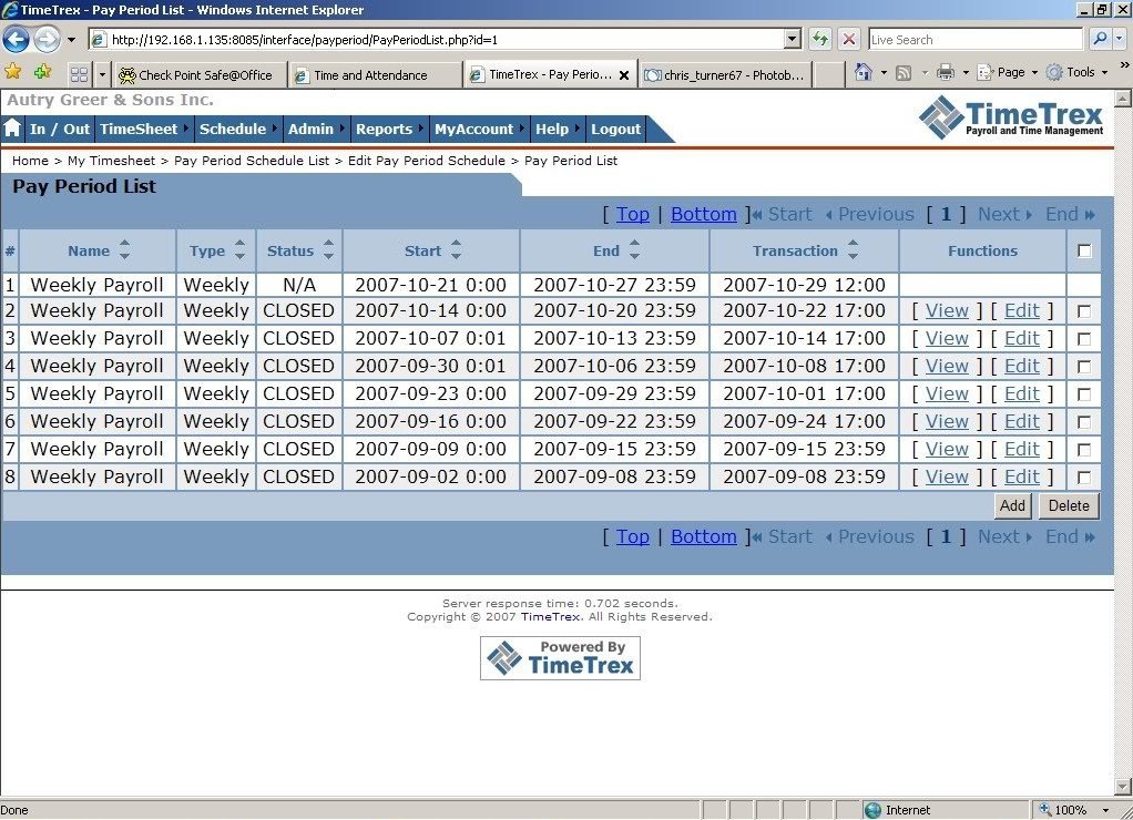 Employee Monitoring Window