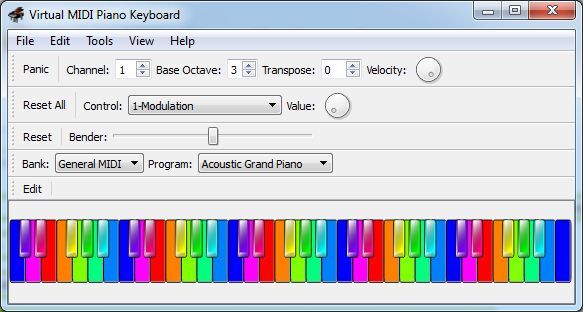 Color scale keyboard