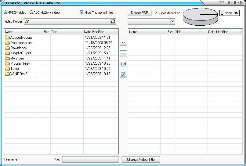 PSP Video Transfer