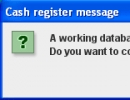 Database notification message