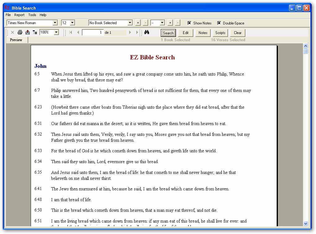 EZ Bible Search-Search report