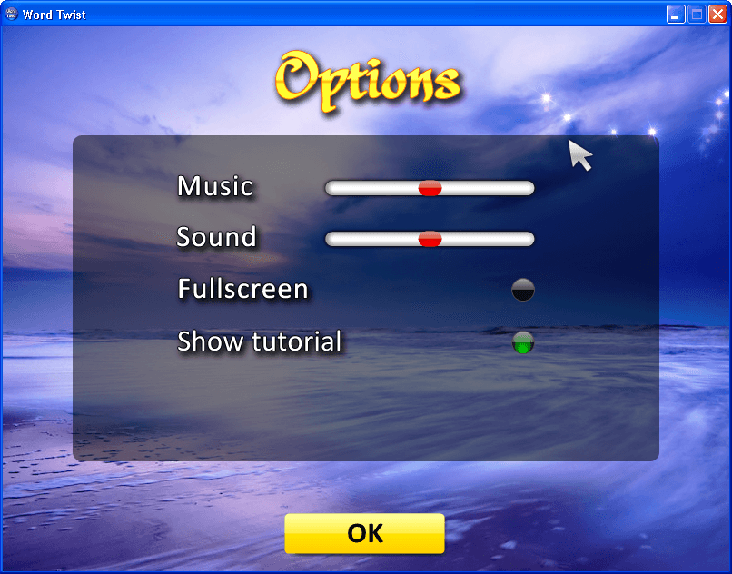 Options Window