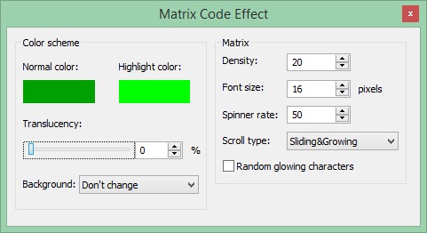 Matrix Code Effect