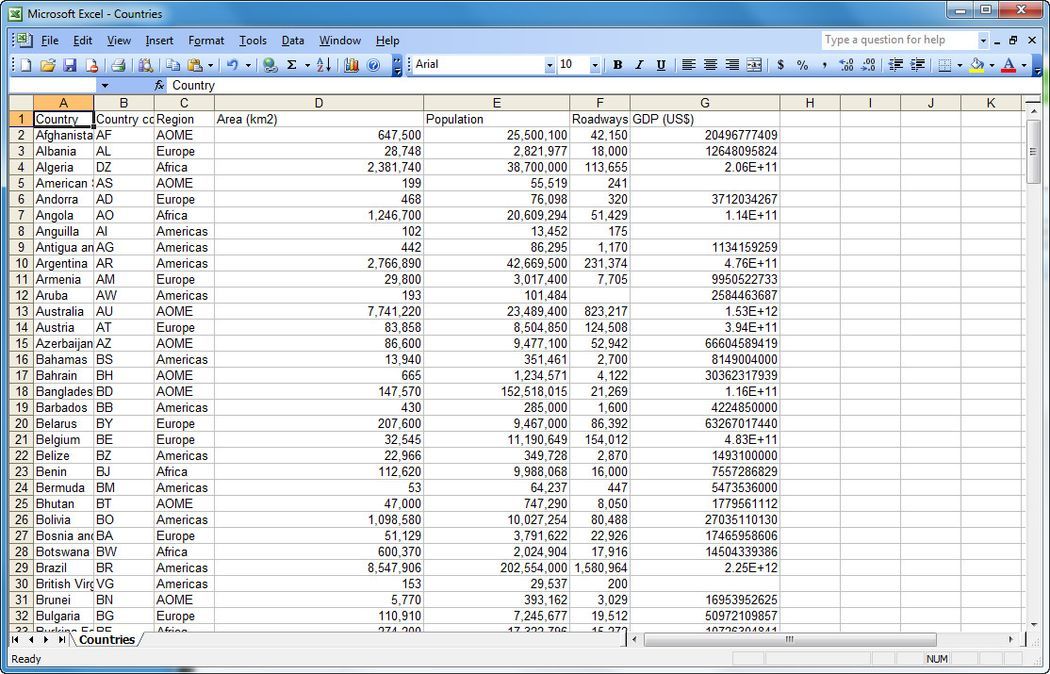 Data Sources Window