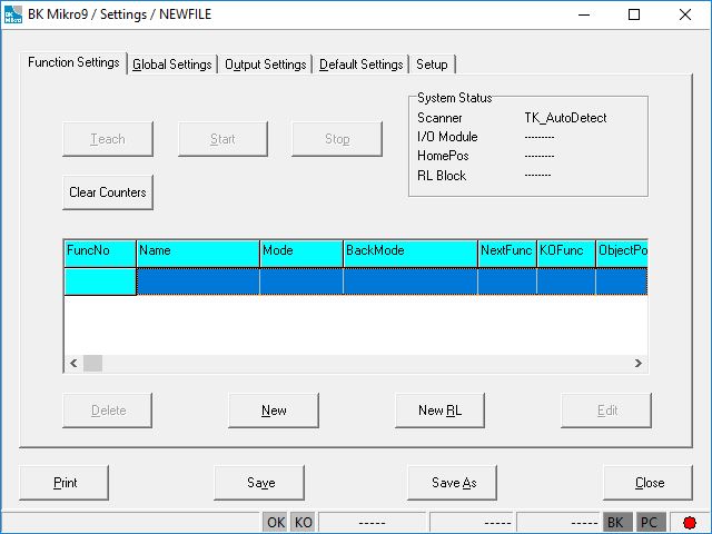 Settings Window