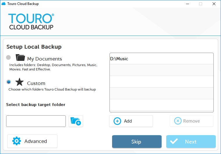 Setup Local Backup