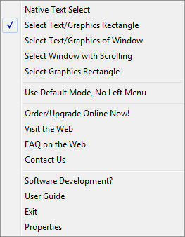 System Tray Interface