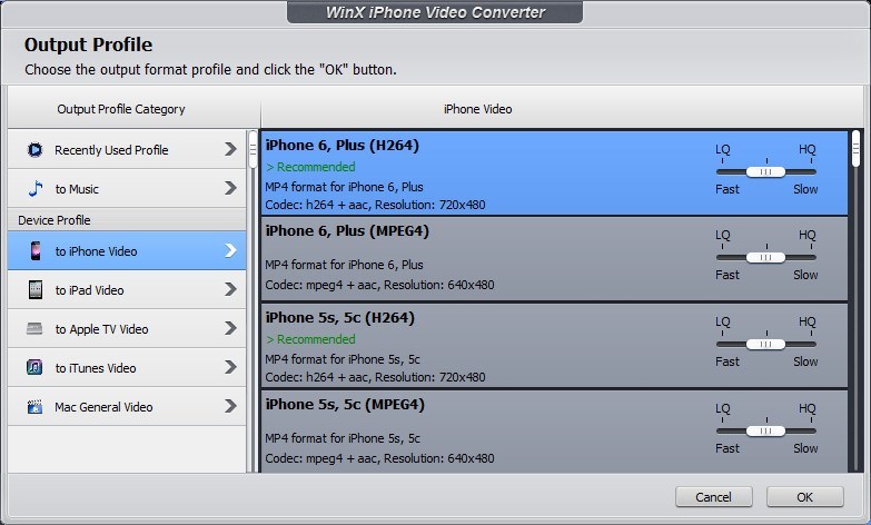 Output Profiles