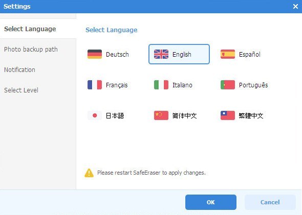 Language Settings