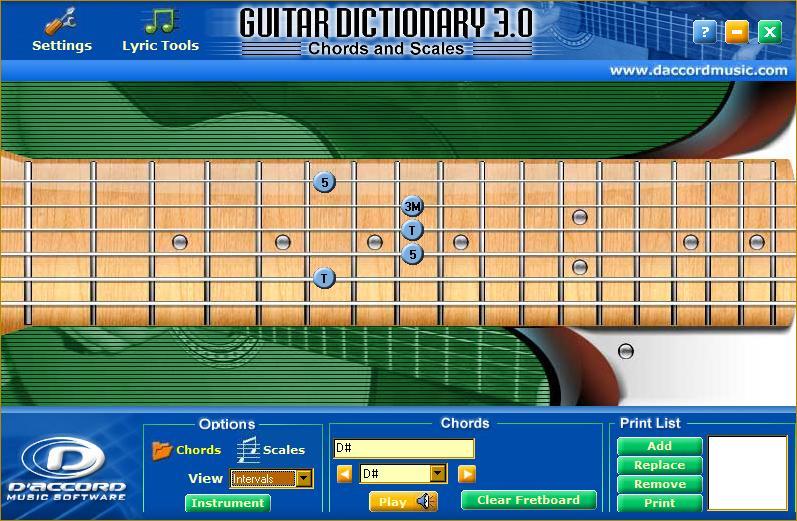 Guitar Dictionary-Basic Interface