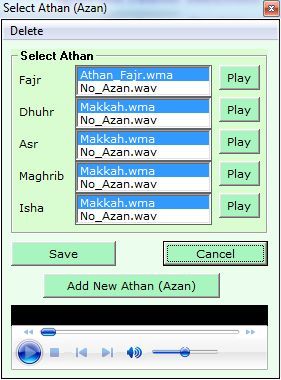 Selecting an Azan