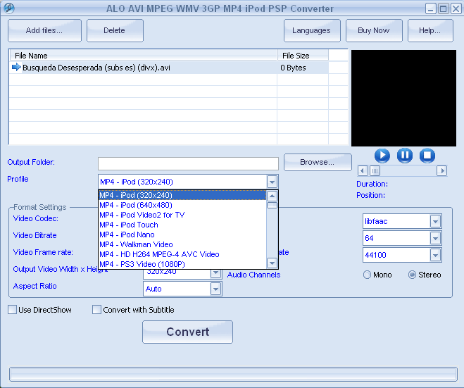 Profile setting