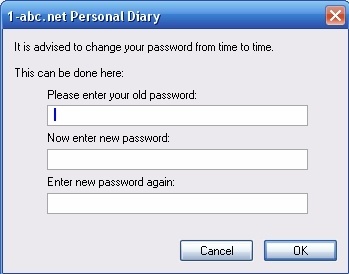 Changing of the password