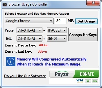 Browser Usage Controller
