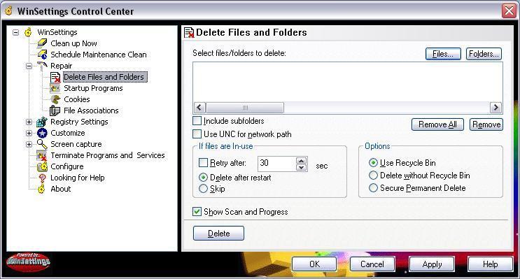 Delete Files and Folders