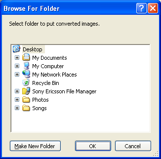 Browse For Folder Screen