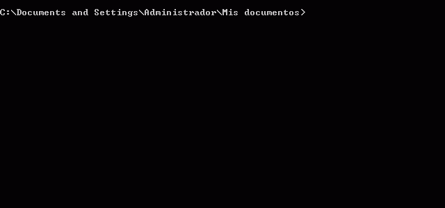 Input DOS command window