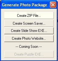 Generate photo package