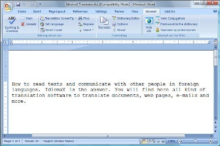 Office Translator on MS Word