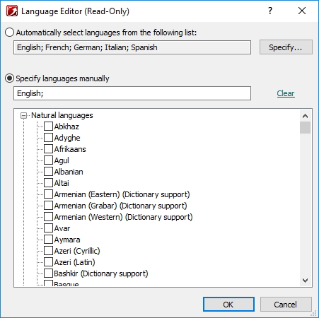 Language Editor