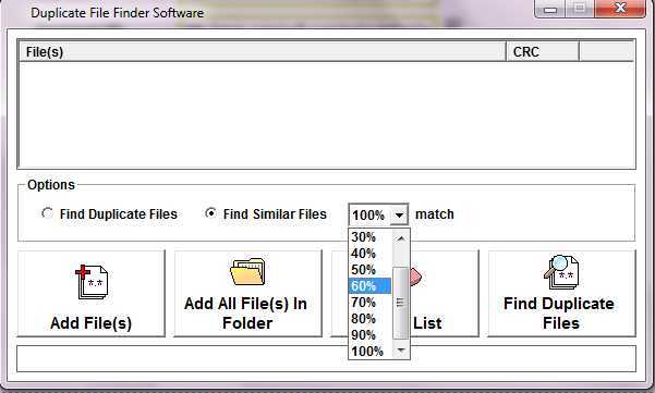 Match percentage