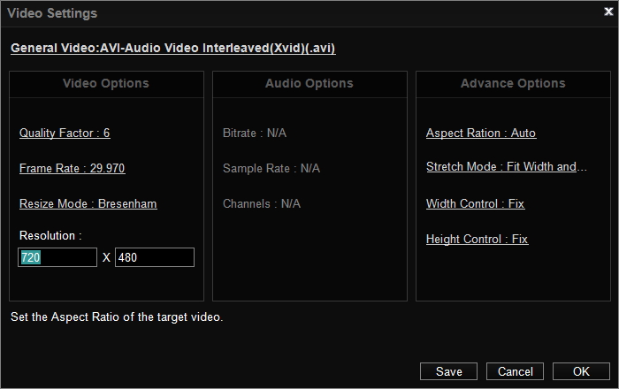 Configuring Video Settings