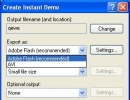Exporting video to AVI or Flash video