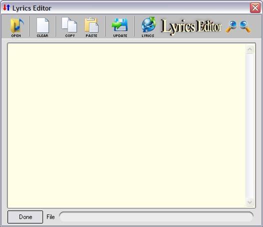 Lyrics editor