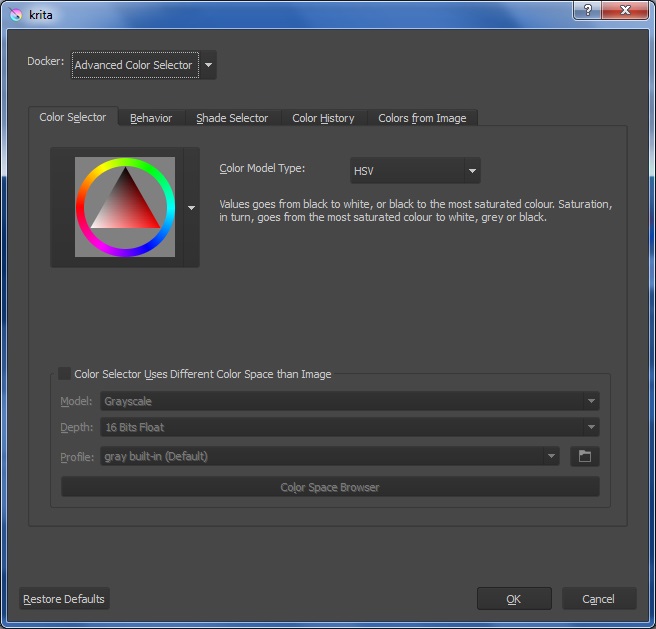 Advanced Color Selector