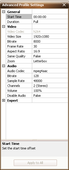 Advanced Profile Settings