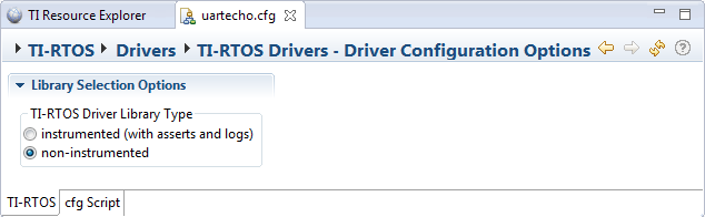 RTOS Configuration Settings