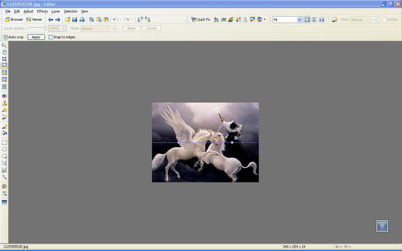 In-built image editor 