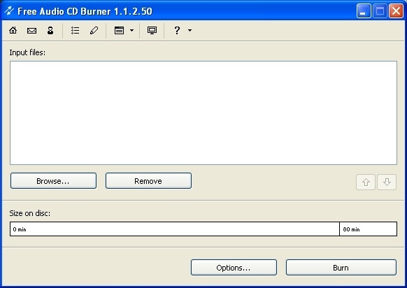 Free Audio CD Burner interface