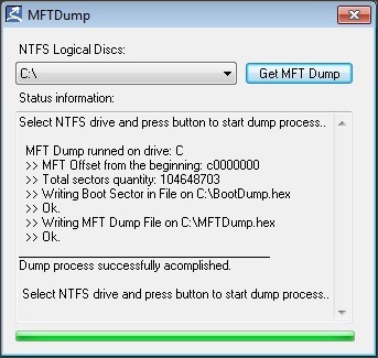 MFT Dump Utility