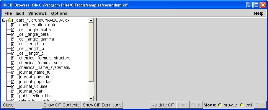 Cif Browser Window