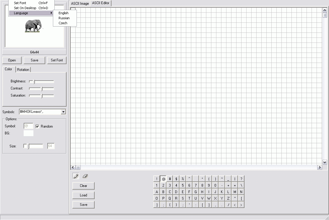 Language selection