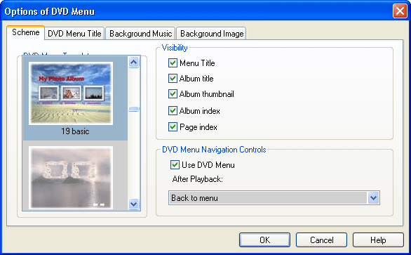 DVD Menu Options