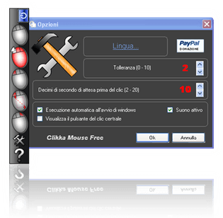 Clikka Mouse Free - Main Interface