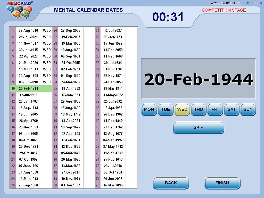 Dates exercise