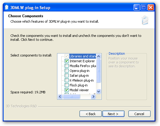 Components to install