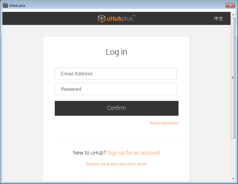 Login window