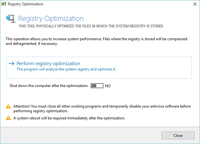 Registry Optimization