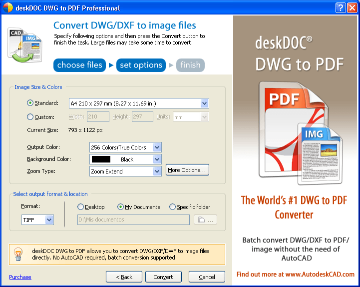 DWG-To-Image Conversion Settings