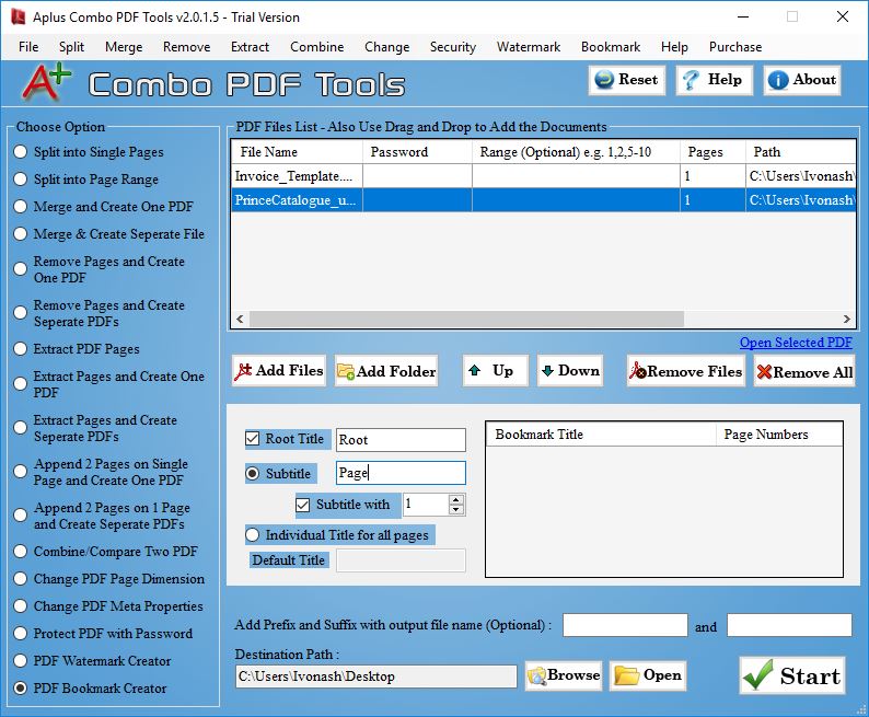 Configuring Bookmark Settings