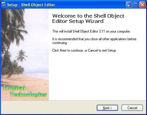 Shell Object Editor setup