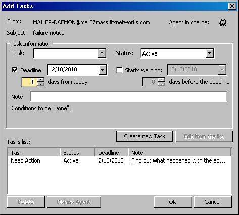 Add Tasks Dialog