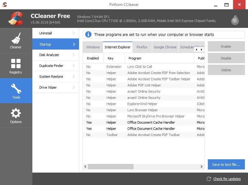 CCleaner Tool