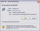 Open file - Security warning